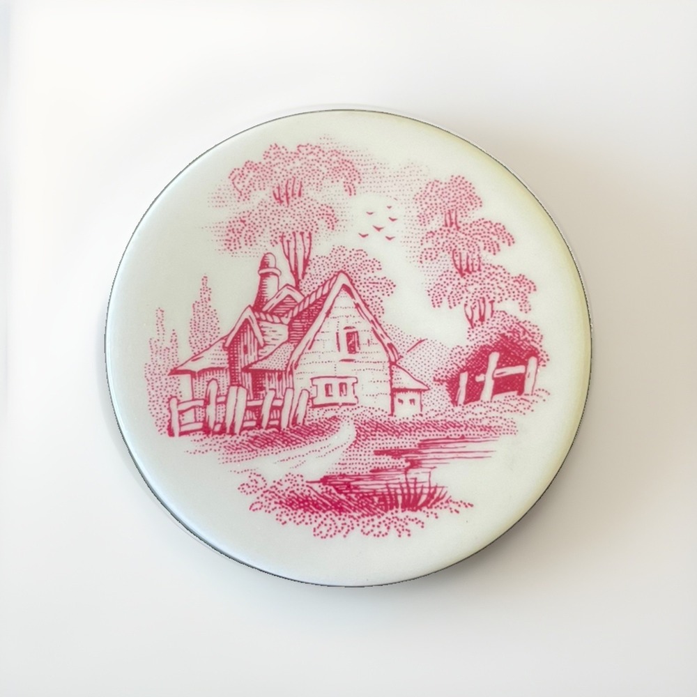 Vintage SPODE Trinket pill Box cottage core country side England Bone China